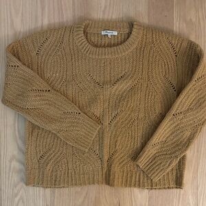 Madewell Camel Cable Knit Sweater